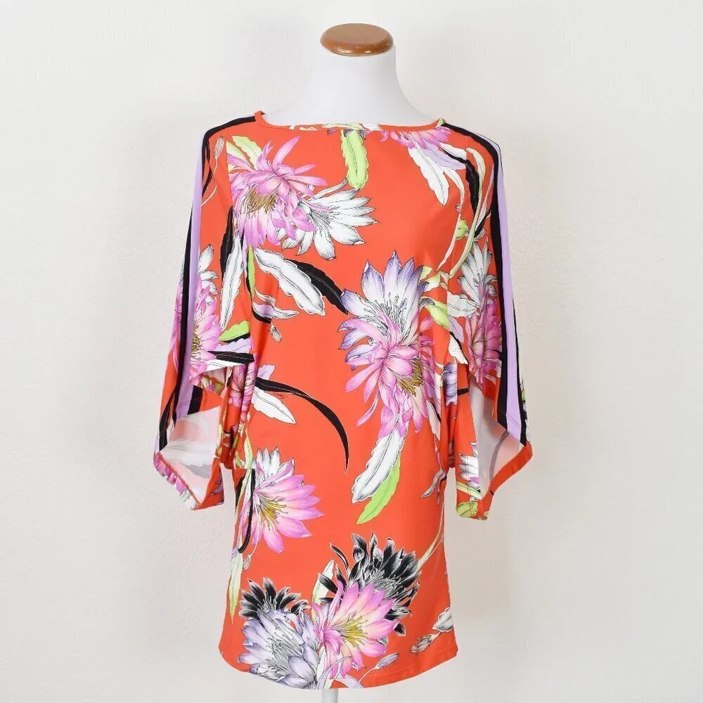 Trina Turk Shangri La Floral Tunic Swim Cover-Up - XS - Picture 1 of 9